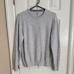 Faherty Light Gray Crewneck Sweater